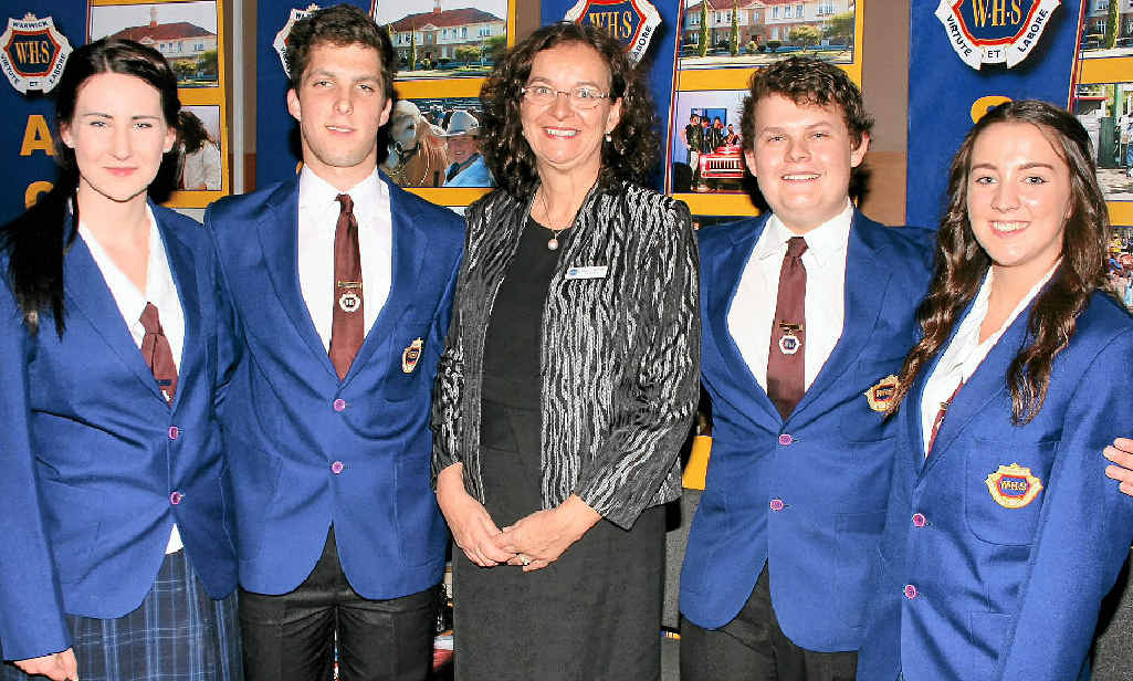 School captains Lucy Boland and Josh Day with principal Cheryl Bullion and vice captains Ben Vellacott and Lindsey-Joyce Marstella. School captains Lucy Boland and Josh Day with principal Cheryl Bullion and vice captains Ben Vellacott and Lindsey-Joyce Marstella.